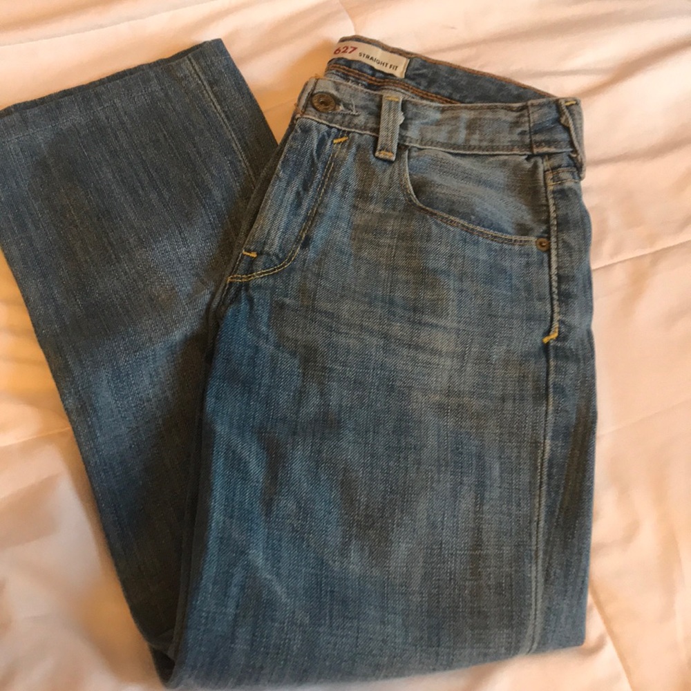Vintage Levi’s 627 straight crop jeans